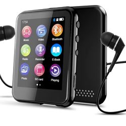 Brand new MP3 Player with Bluetooth 5.3, 16GB 2.4-Inch Full Touchscreen Music Player for Kids, FM Radio, Voice Recorder, Hi-Fi Sound, E-Book