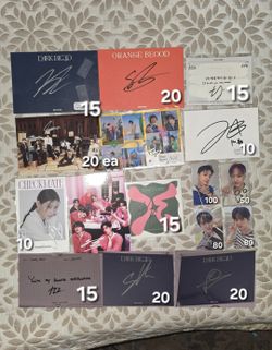 Kpop signed postcards