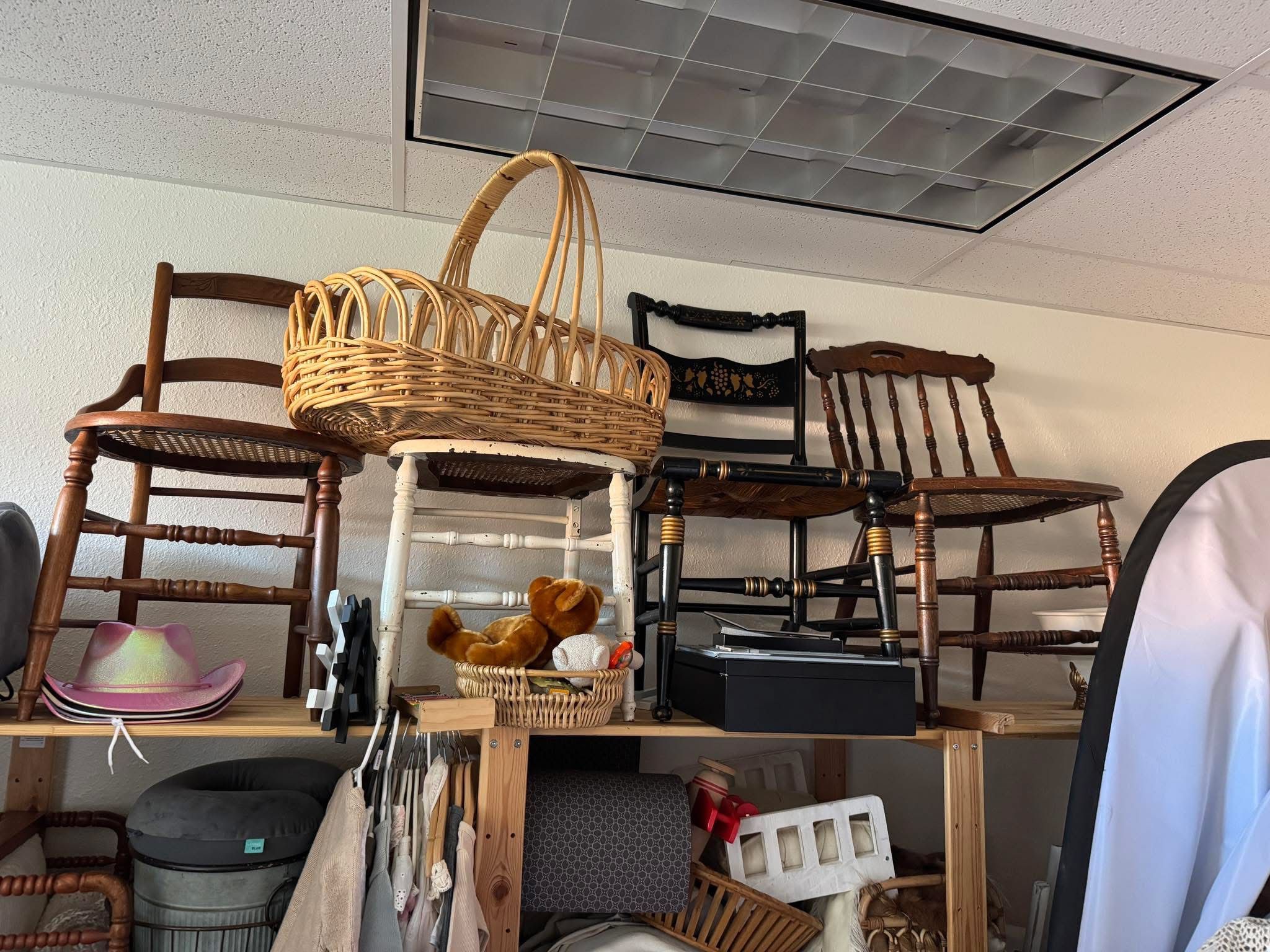 Ordinate And Unique, Antique Chairs, And Baskets And More