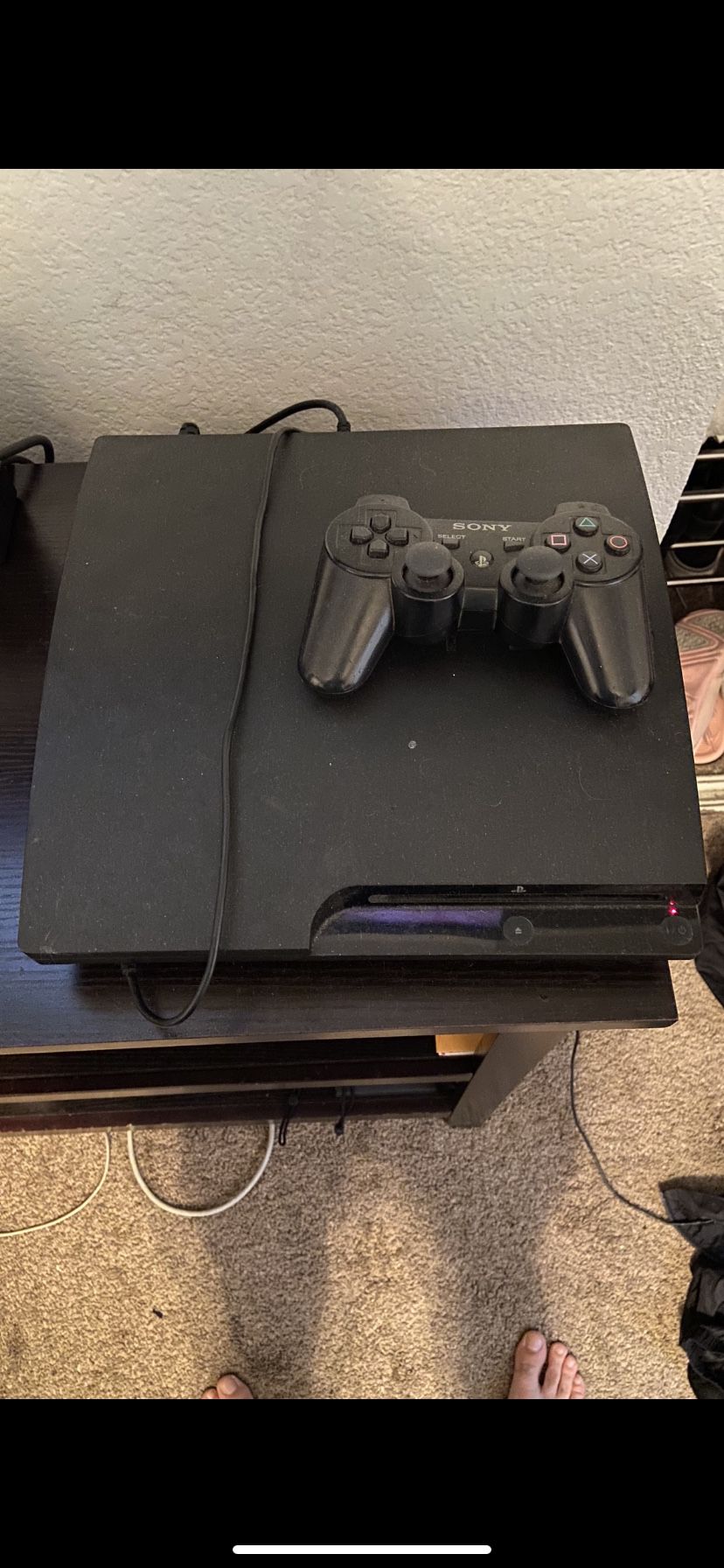 PS3 with one controller and all cords