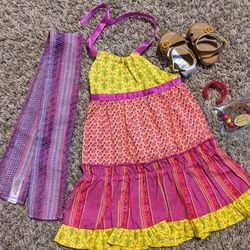 American Girl, Julie's Mix - Print Maxi Dress, 2015, Excellent Condition, Complete