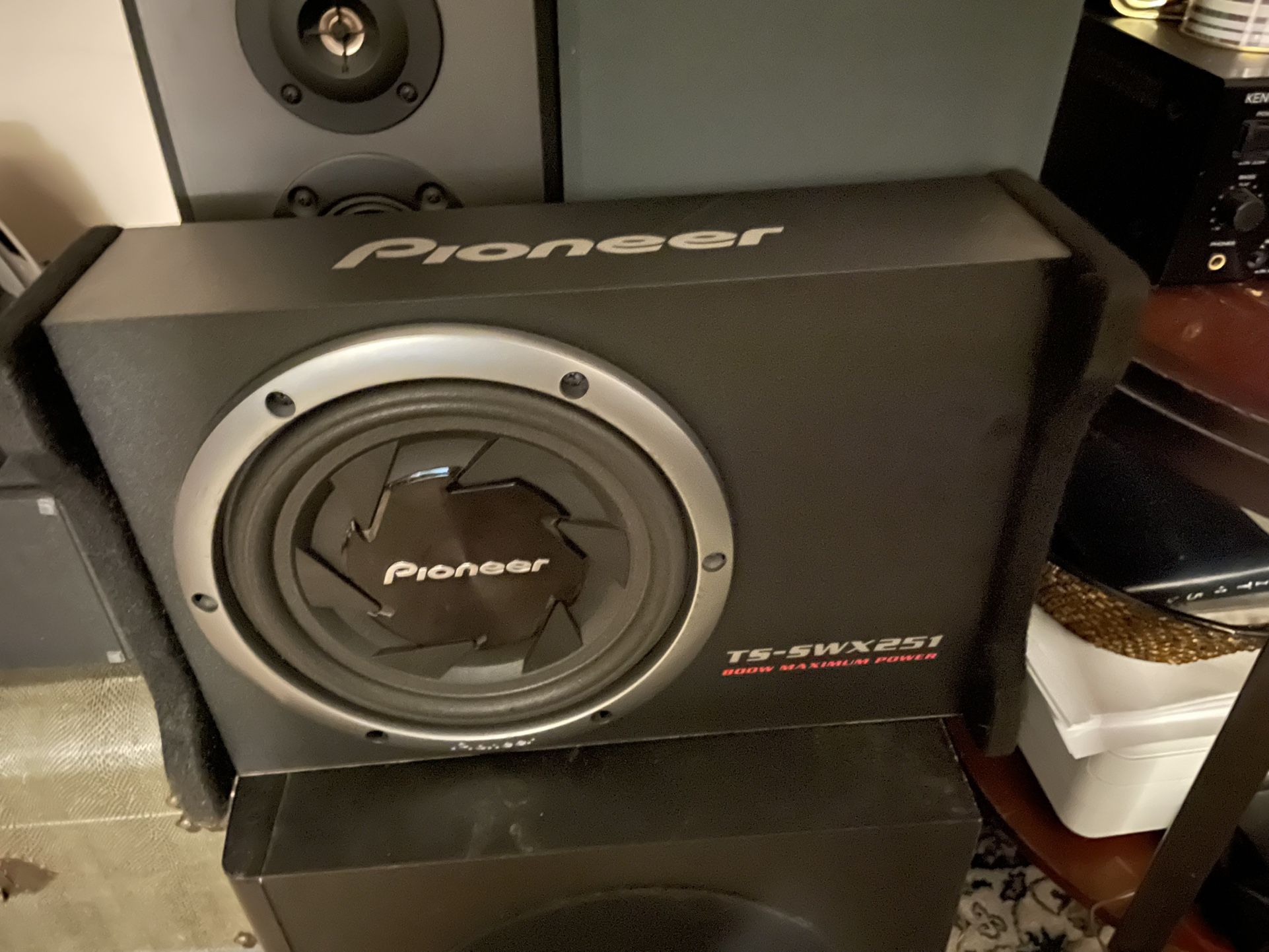 Pioneer TS-SWX251 10" Preloaded Shallow Mount Component Subwoofer Enclosure