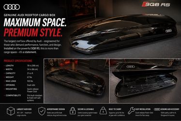 Genuine Audi OEM Large Roof Cargo Box  biggest one they made
