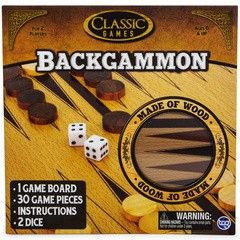 Wooden backgammon game