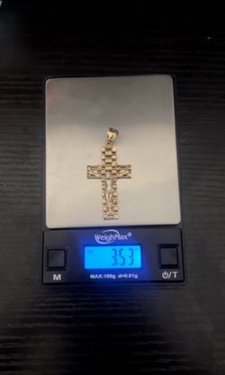 gold 10k rolex cross pendant 