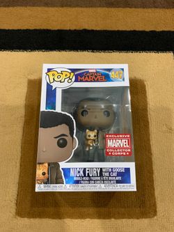 Funko Pop Nick Fury with Goose the Cat Marvel exclusive - Brand New