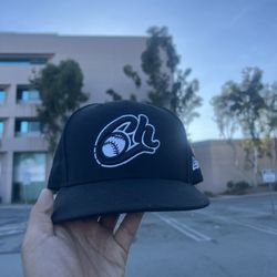 Black Charros Fitted 7 3/8