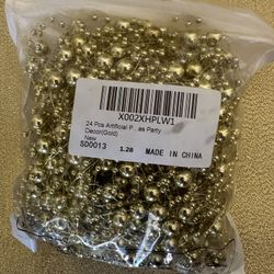 Gold Floating Pearls On A String 