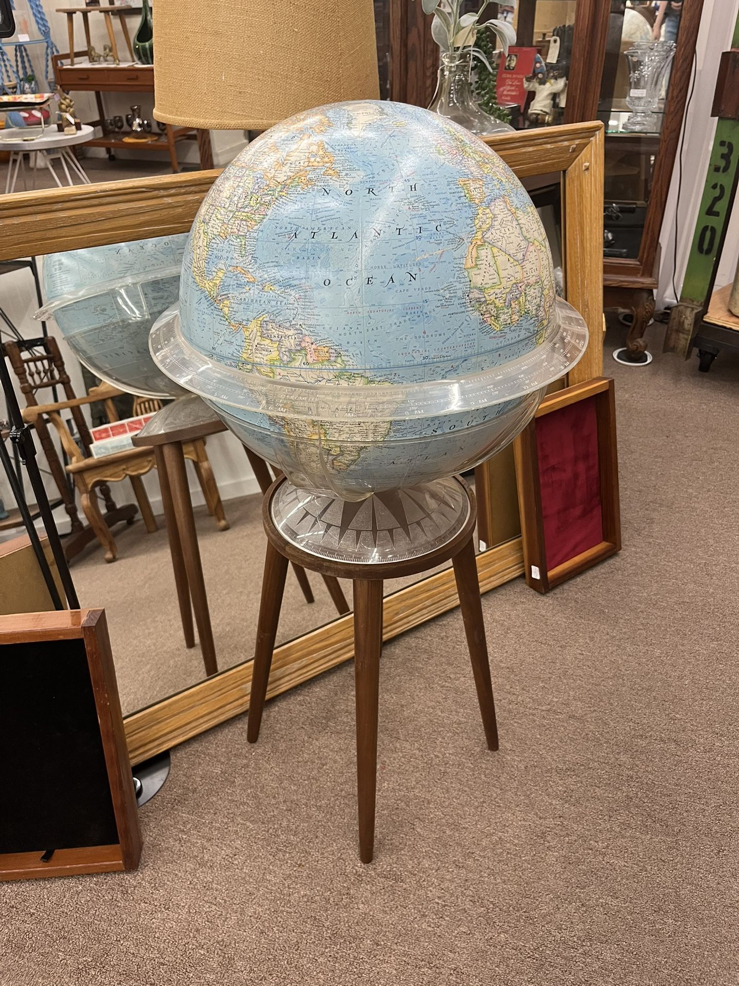 Vintage 1969 Globe on Stand