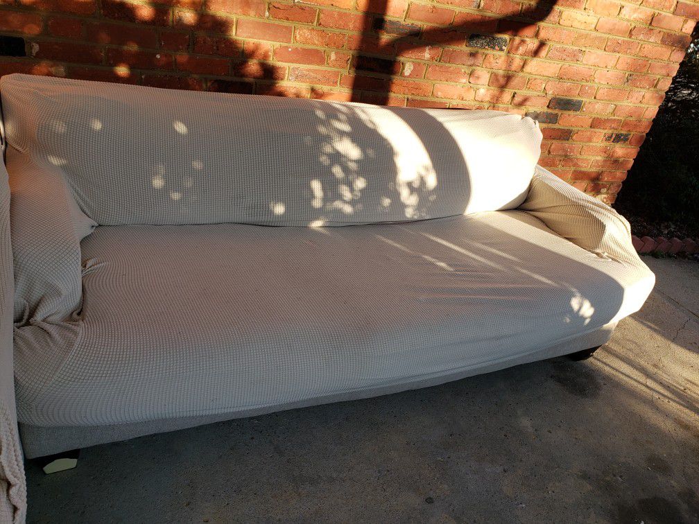 Free used couch and love seat, washable covers