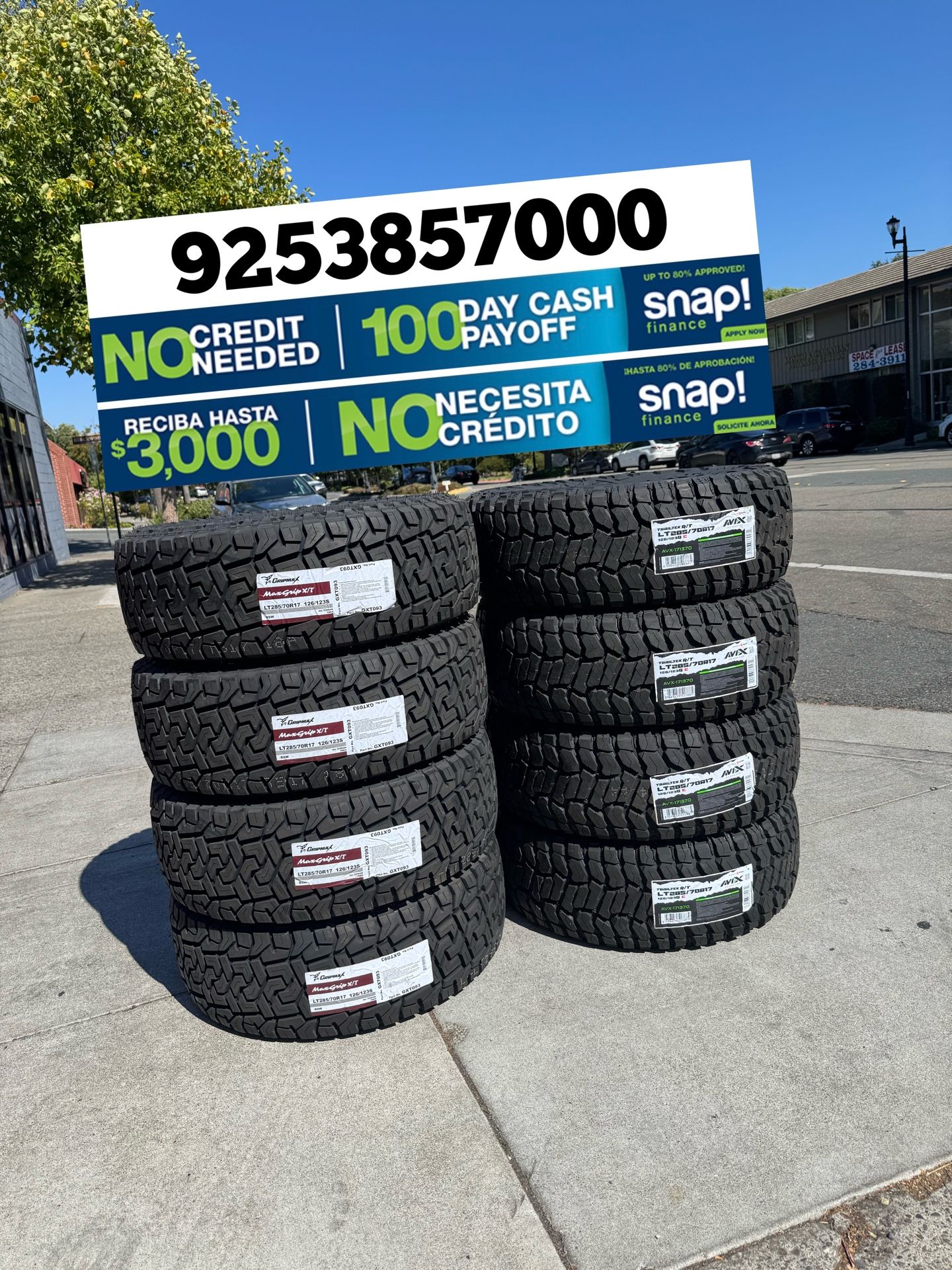 LT285-70-17 Tires On Sale 39$ Down Payment Only