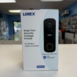 Lorex - 4K Battery Video Doorbell - Black New Sealed