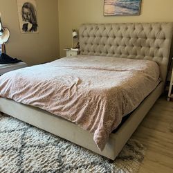 Upholstered Cal king Bed Frame