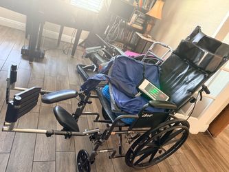 Drive Silver Sport Reclining Wheelchair with Accessories