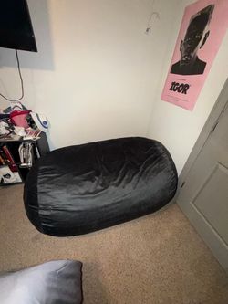 Large Dark Gray Bean Bag Chair -Big Joe Love Sac