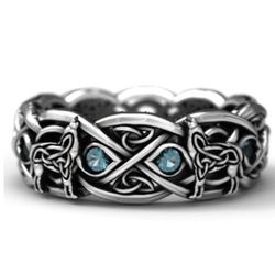 R273- Fashion Wolf Design Silver Men Ring!