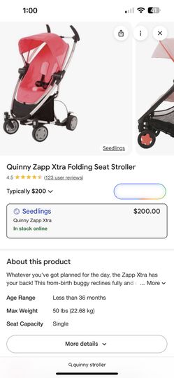 Quinny Hot Pink Stroller 