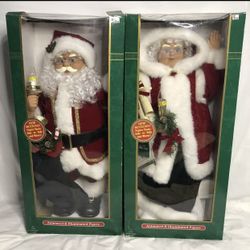 Vintage Christmas Santa Claus And Mrs. Claus Set NEW