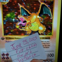 1st Edition Holographic Charizard + Second Edition As Well (Two For One)
