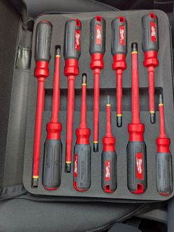1000V Insulated Screwdriver Set with Case (10 piece)