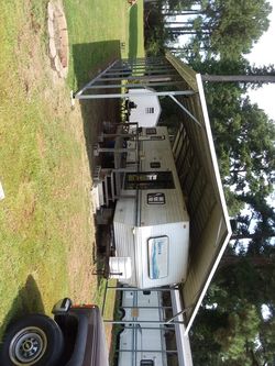 Camper lot RV port and shed