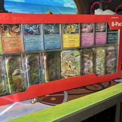 Prismatic Evolutions Costco Tin 8 Pack