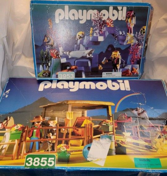 Vintage Playmobil Sets 3855 Horses 3953 Underwater Sea for Sale in