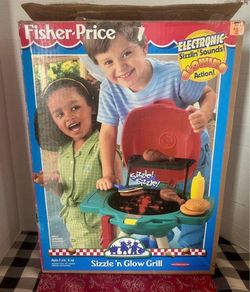 Bbq kids play set Fisher Price sizzle and glow vintage set