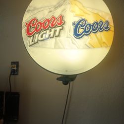 1980s Coors Light Core Banquet Spinning Globe