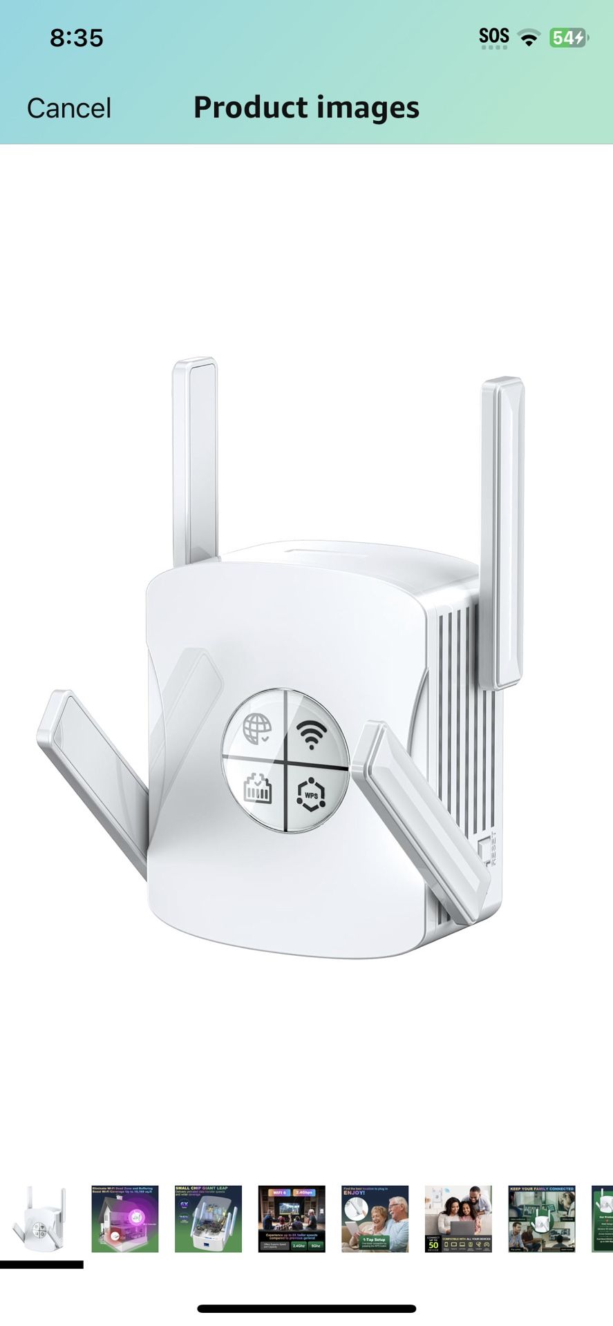 2400Mbps WiFi 6 Extender Signal Booster