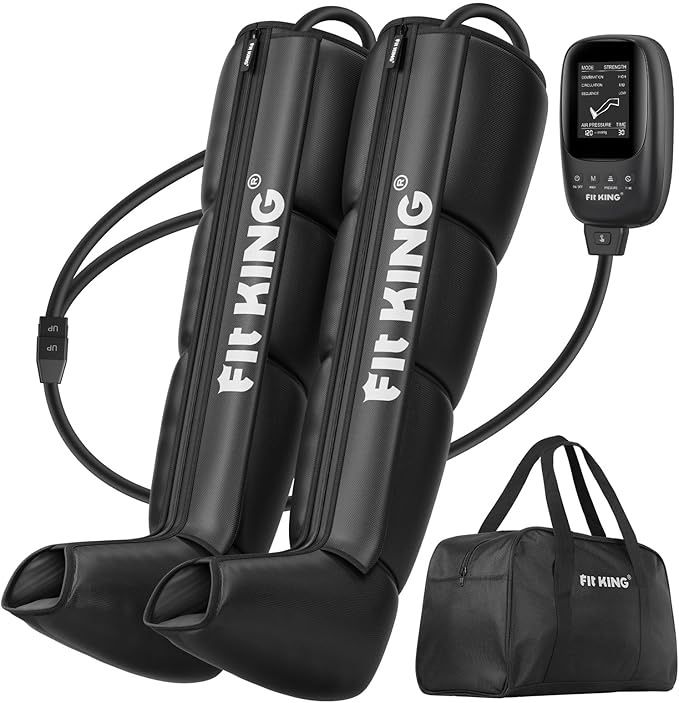 FIT KING Air Compression Recovery System,Dynamic Compression Massage Boots for Circulation Improvement and Fast Recovery,Sequential Compression Device