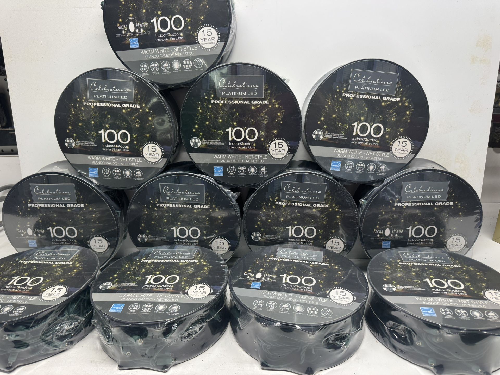 New Celebrations LED Warm White Net Style Lights. (12) Sets Available $7 A Set. Must Pickup