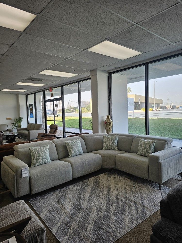 4-PC Fabric Sectional Sofa-Adney