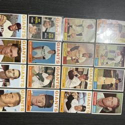 16 San Francisco Giants 1960s Topps Baseball Cards 