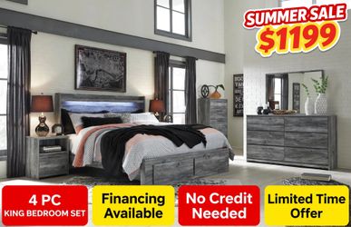 4 PC KING BEDROOM SET