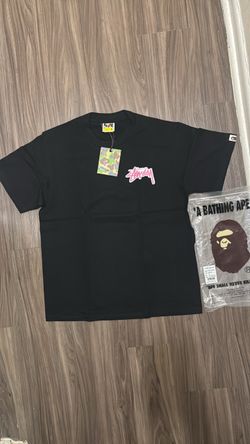 Bape X Stüssy Black Cotton T Shirt Size M