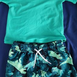 Rash Guard/swim Trunks/water Shoes Boys Toddler