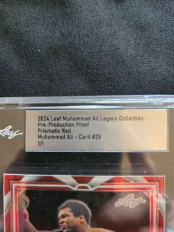 Muhammad ali pre production proof card ultra rare 1 of 1