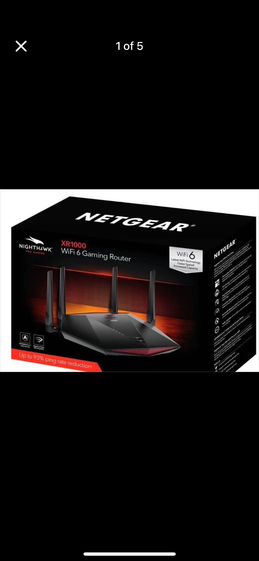 NETGEAR Nighthawk Pro Gaming 6-Stream WiFi 6 Router (XR1000) - AX5400