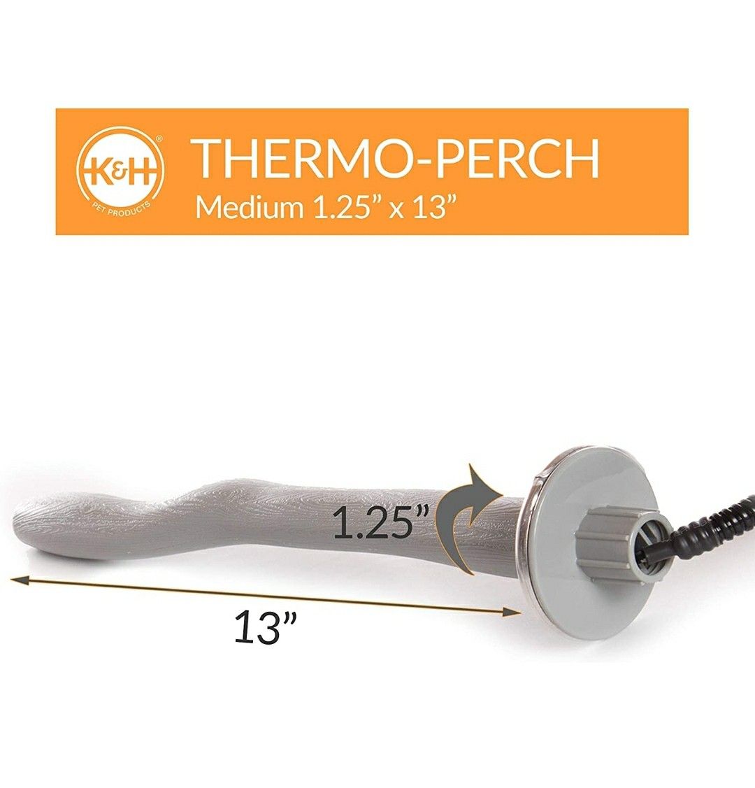 Pet Products Thermo-Perch Heated Bird PerchMedium