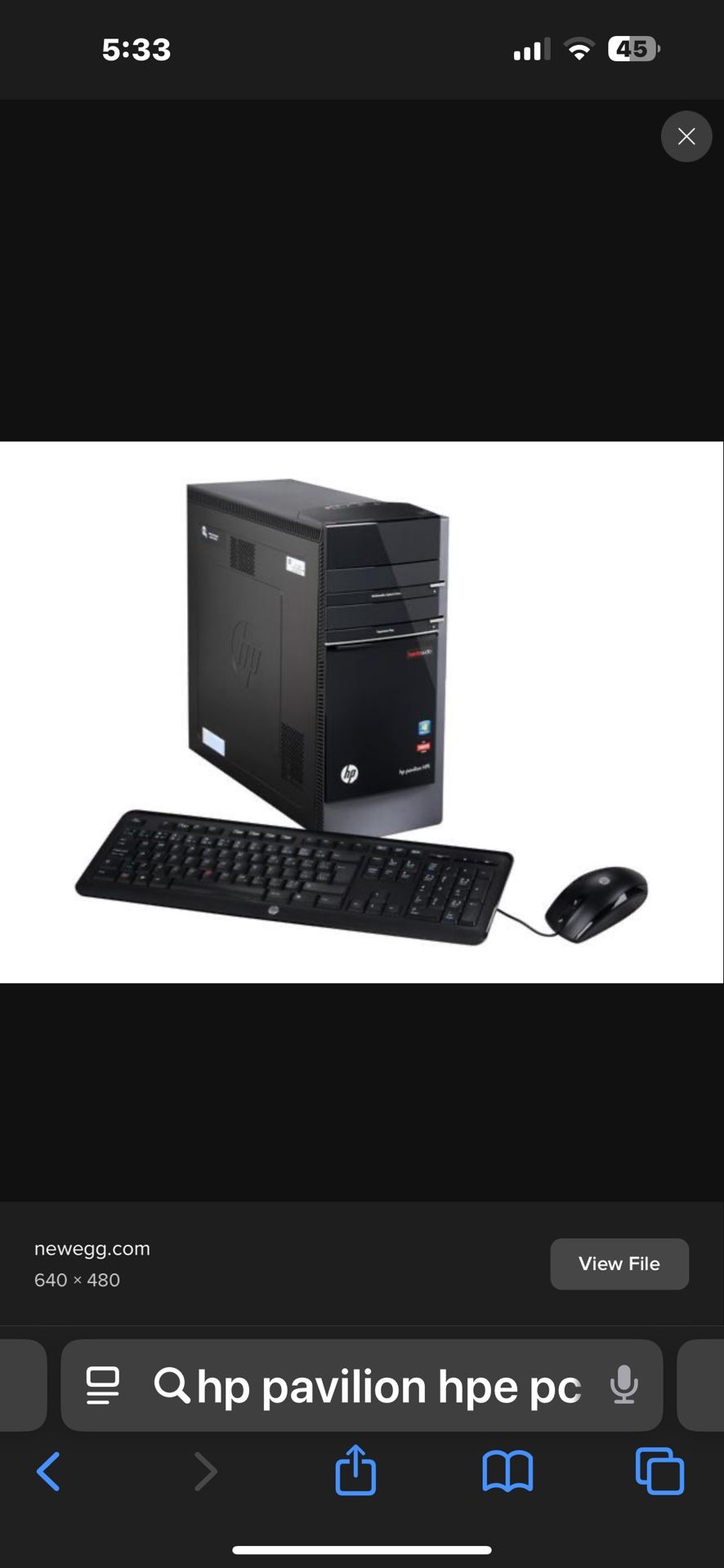 hp pavilion hpe pc tower