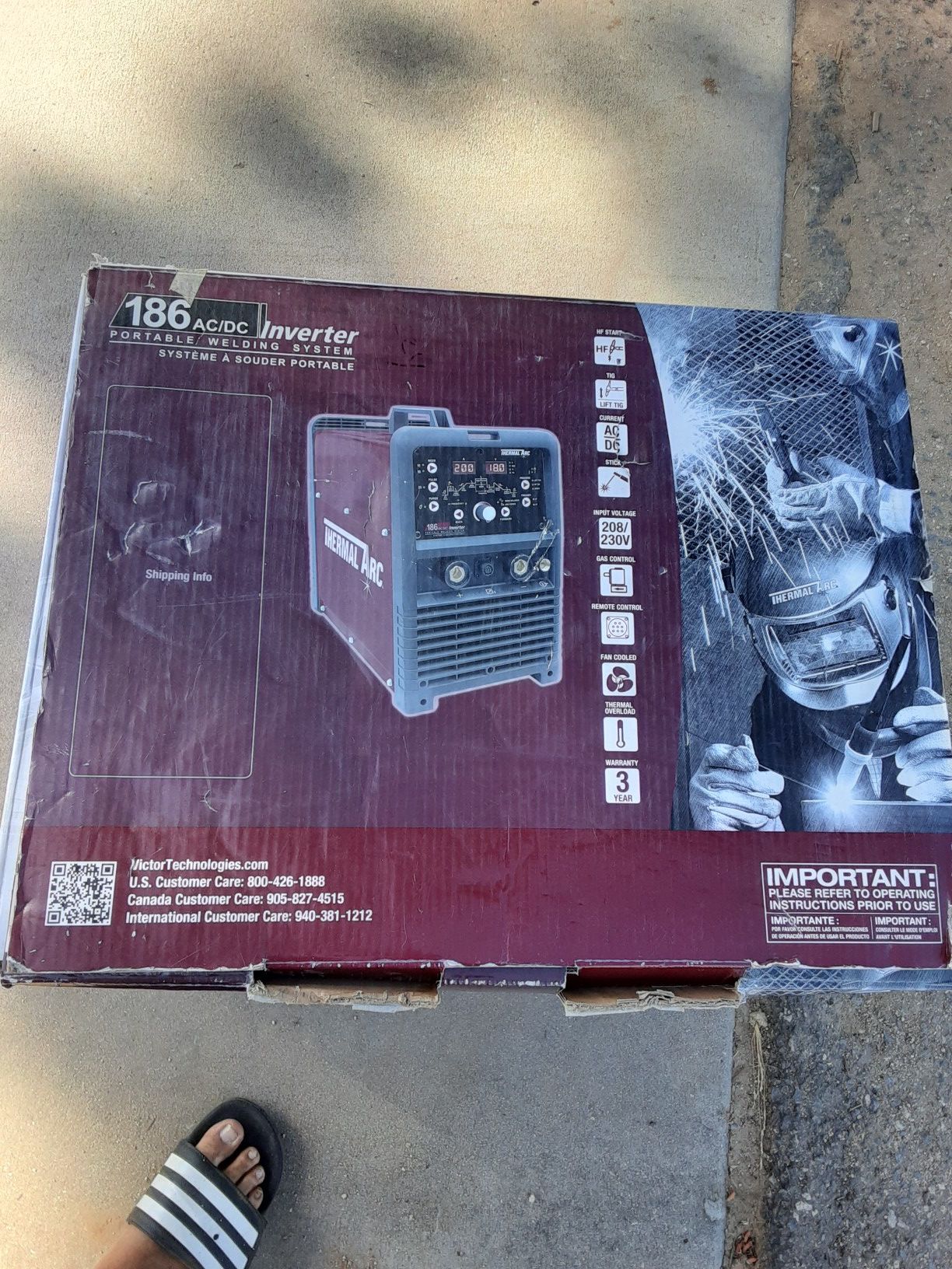 Welder Brand new Thermal Arc 186 AC/DC tig welder 200 amps which all the bells and whistles