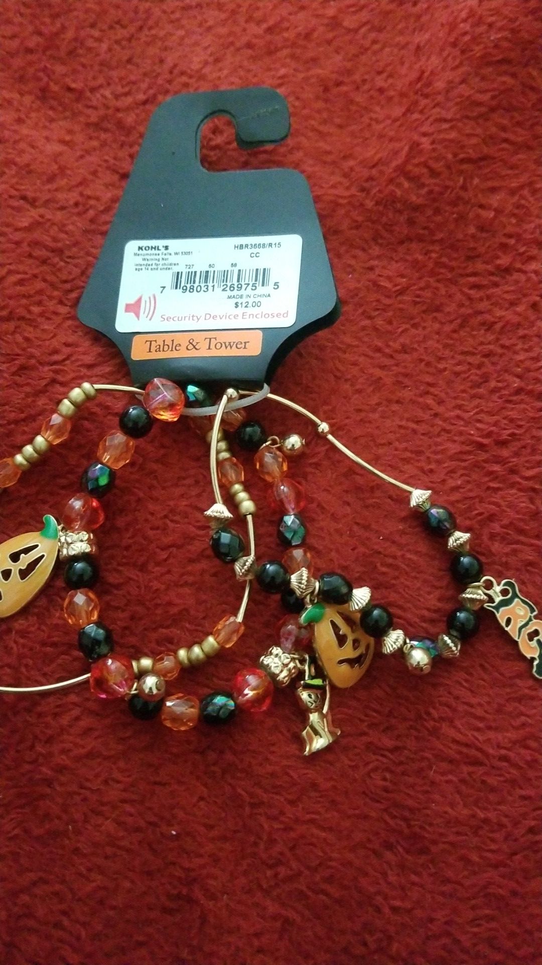 New! Halloween Charm Bracelets