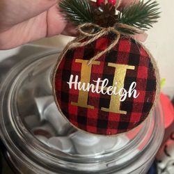Personalized Buffalo Print Ornament 
