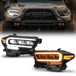LED Projector Headlight with DRL & Sequential Turn Signal for 2016-2023 Toyota Tacoma