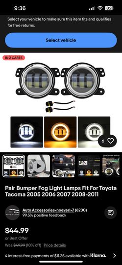 Looking To Sell This New Set Of Fog Lights For 2007 Toyota Tacoma I Paid $50 Asking $40