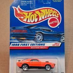 1998 Hot Wheels First Edition Mustang Mach 1, Orange Variantion