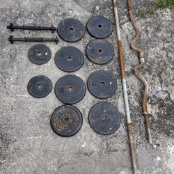 Total Weight Of 90 lbs.1" Hole Plates & Bars 