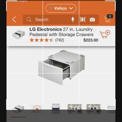 LG 27 INCHES LAUNDRY PEDESTAL WITH STORAGE DRAWERS BRAND NEW 