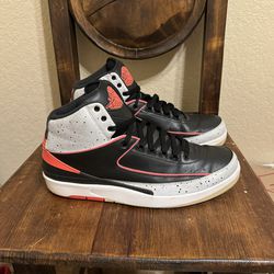 Air Jordan Retro 2 Infrared Mens Size 12 Sneakers Basketball Shoes Retros Jordan’s 